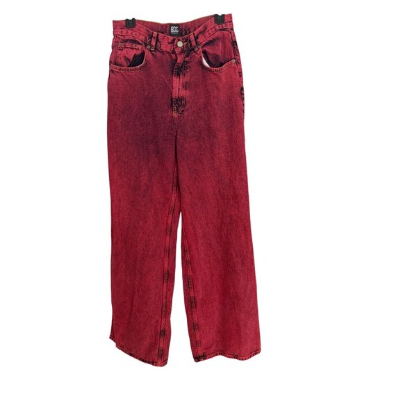 BDG Urban Outfitters Skater Baggy Jeans Red Acid Wash Size 30 - Picture 2 of 5